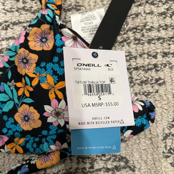 NWT O’NEIL Tatum Talia Floral Bikini Top Swmimwear - Picture 3 of 4